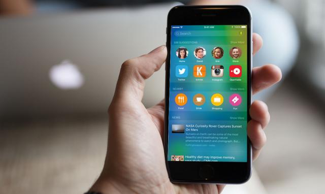 Apple, iOS 9 Siri dashboard