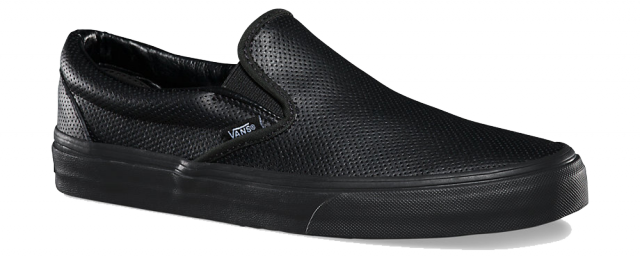 vans slip on leather ton barbier